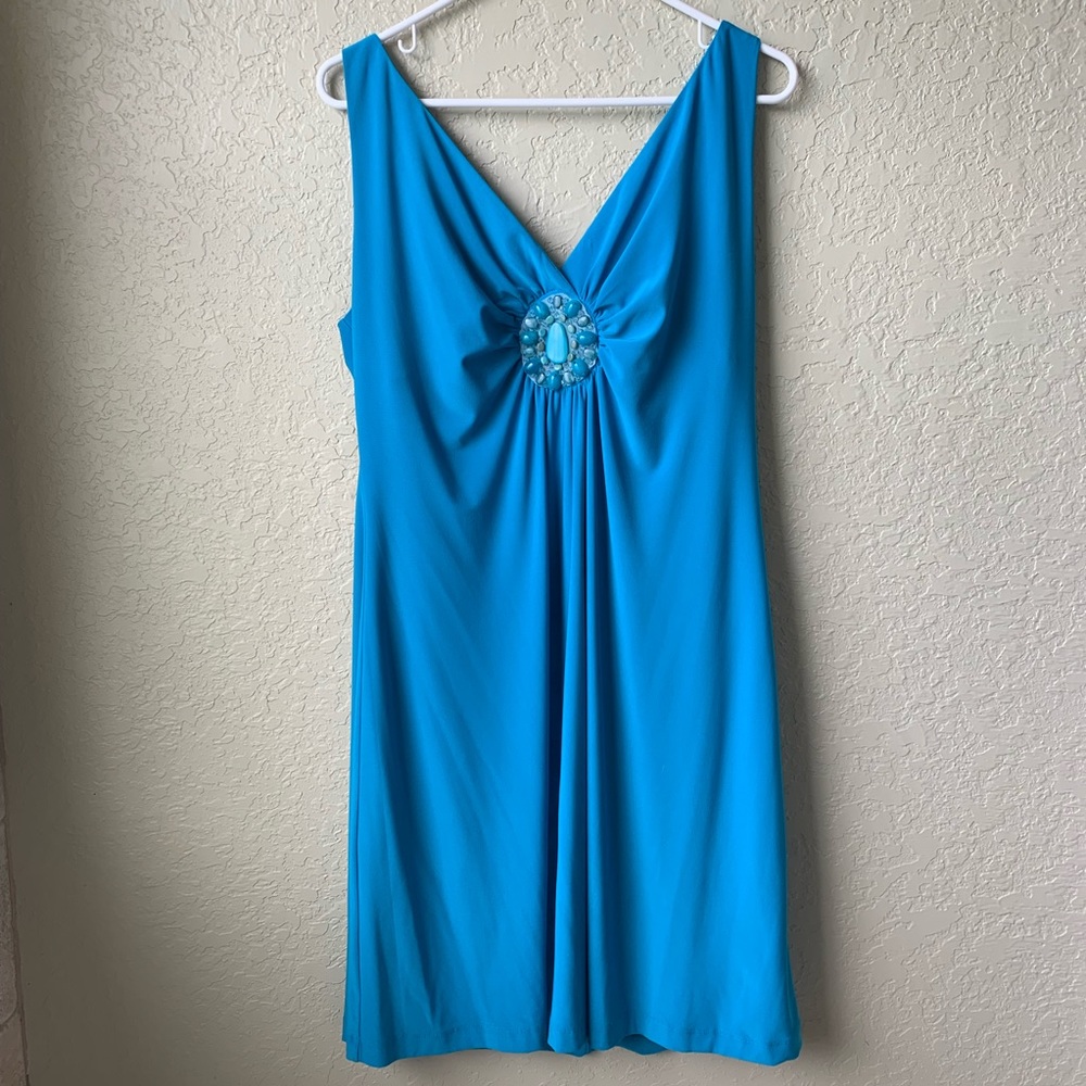 Turquoise blue dress, size 16